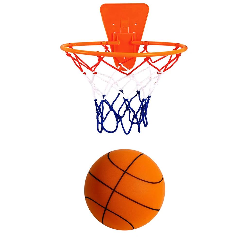 Bouncing Mute Ball Indoor Silent Basketball 24cm Foam Basketball Silent Soft Ball Air Bounce Basket Ball Size 3/5/7 Sports Toy