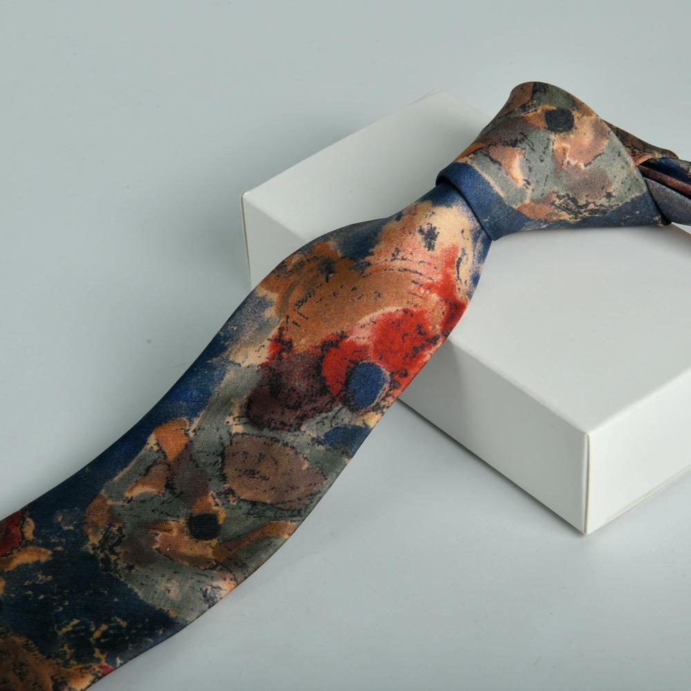 

Аскоты Жених Шейный платок Галстуки Живопись маслом Галстук Художественные Цветочные Шейные галстуки Мужские Style B