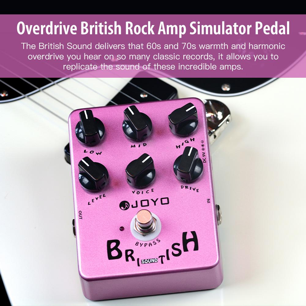 JOYO JF-16 BRITISH SOUND Overdrive Gitarrenpedal Liefert Wärme und Harmonische Overdrive-Sounds Klassische Verstärkersimulationspedale