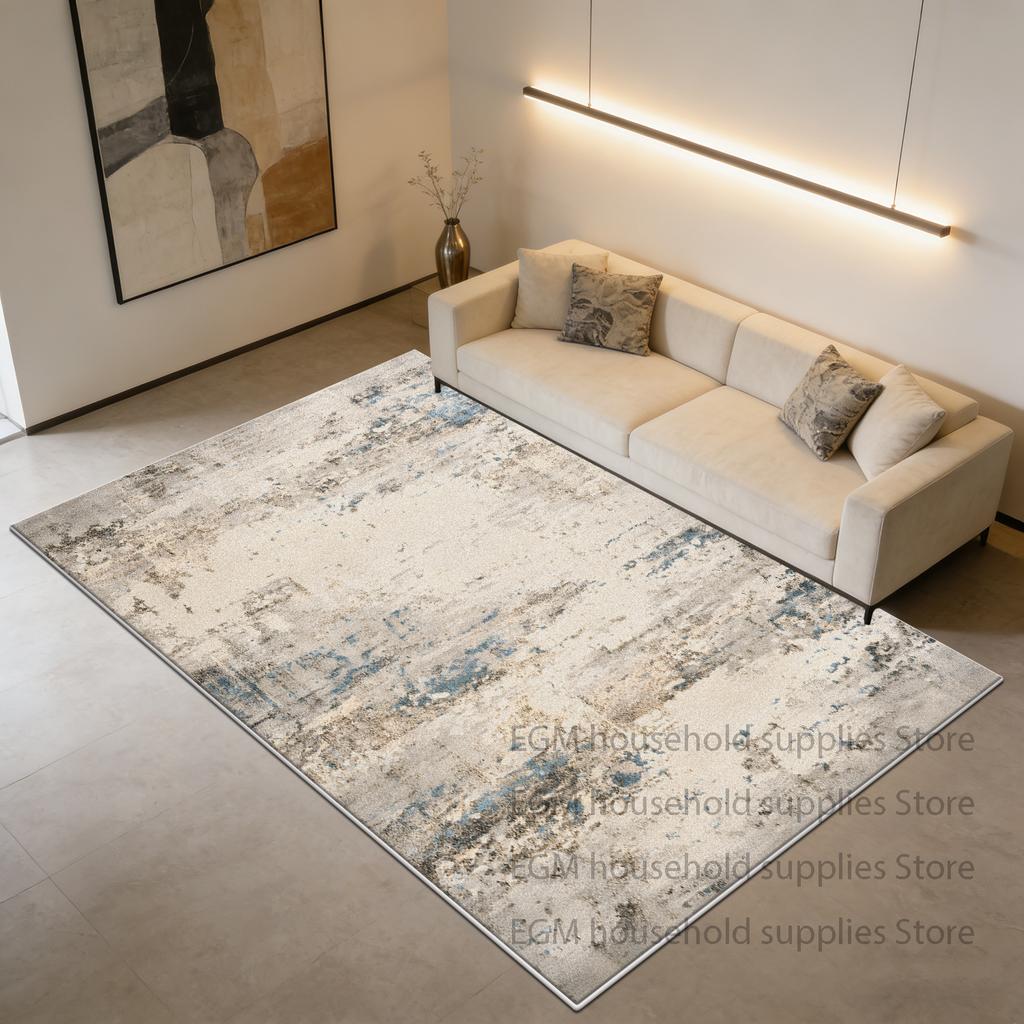 Ink Wash Abstract Style Carpet Light Luxury Living Room Decoration Bedroom Rug Washable Office Customizable Mat Easy To Clean