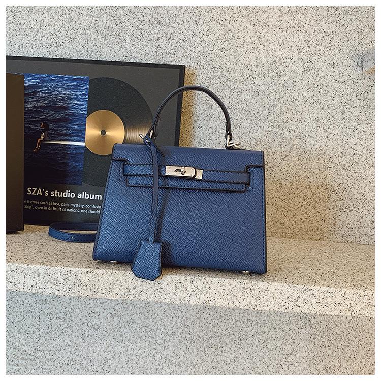 Women's Versatile Lychee Pattern Kelly Bag - Fashionable Large-Capacity Shoulder and Crossbody Handbag