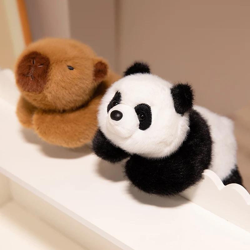 20Cm Lying Small Cartoon Animal Toy Stuffed Soft Fuzzy Panda Capybara Gift