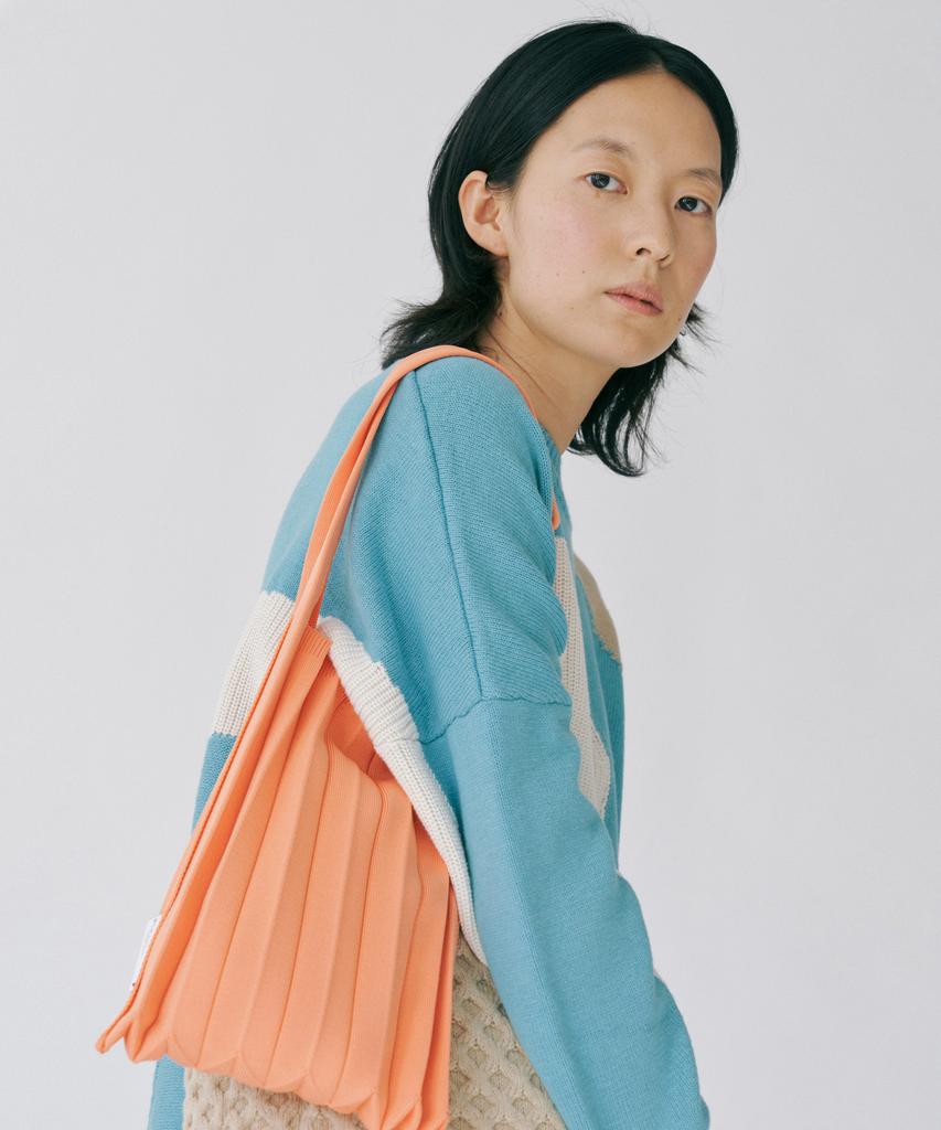 Pleatsmama Mini Shoulder Bag Peach