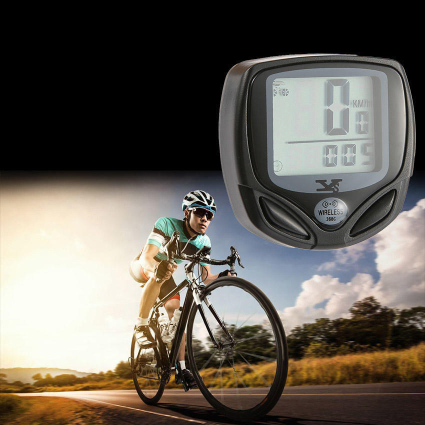 Buy YS368C Luminous Wireless Bike Bicycle Odometer Stopwatch Speedometer with LCD Display at
