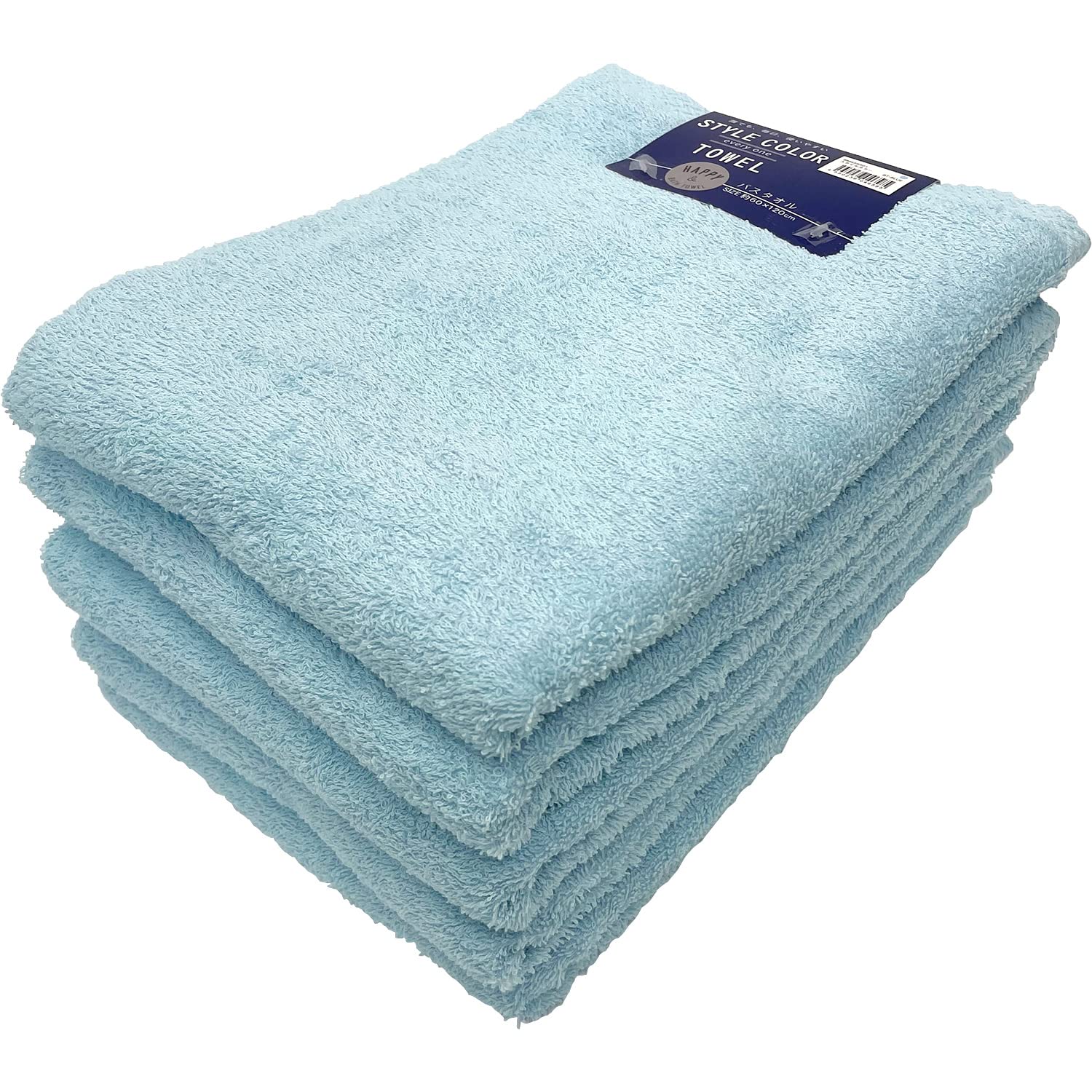 

Hayashi Bath Set of 60 x 120 Style Towels, 5, Approx. cm, Color Blue, BM459501-5P синий