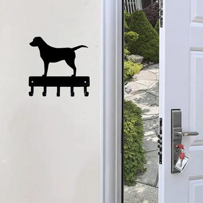 1 pezzo Ganci Chiave e Portachiavi Cane Labrador Retriever - 23 cm/15 cm Arte Murale in Metallo per Artigianato in Ferro Appeso a Parete