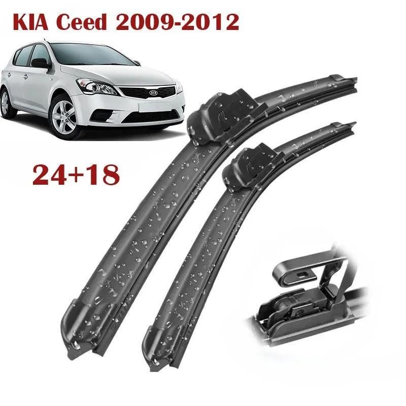 24 +18  J-Hook Frameless Front Wiper Blades for Kia Ceed ED, Pro Ceed ED, Hyundai i30 FD, Kia Venga YN, Elantra HD
