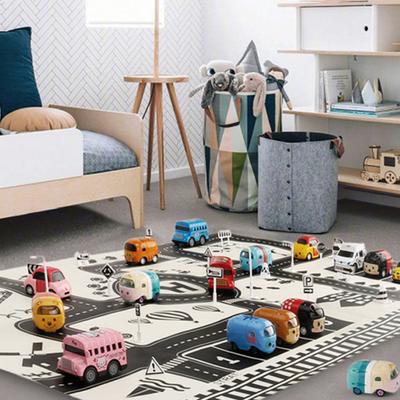 83x59cm Kinderauto Stadtstraße Spielmatte Teppich Verkehrszeichen blockiert Bildung Spielzeug