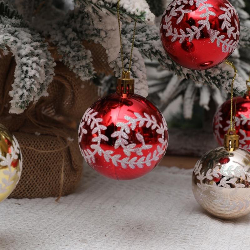 10 Box Christmas Tree Hanging Decoration Colorful Decorative Baubles Stylish Window and Door Ornament Party Supplies