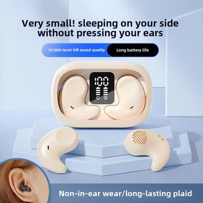 New Sleep Wireless Bluetooth Headphones Transparent Band Digital Display Noise Cancellation Ultra-long Life Ultra-thin Mini Side Sleeping Headphones