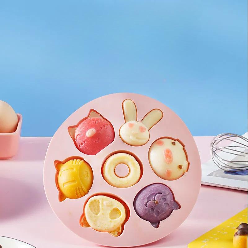 Stampo per Cibo per Bambini, Grado Alimentare, Può Essere Cotto al Vapore o Bollito, Bambino, Stampo per Torta al Vapore, Resistente alle Alte Temperature, Torta a Ciotola, Stampo per Torta in Silicone