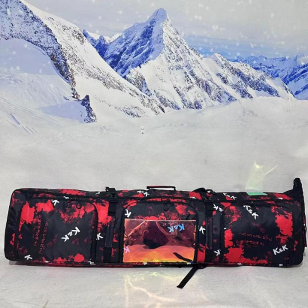 Snowboard Bag for Adults Wheeled Rolled Up Top Snowboarding Storage Carrier Ski Carrying