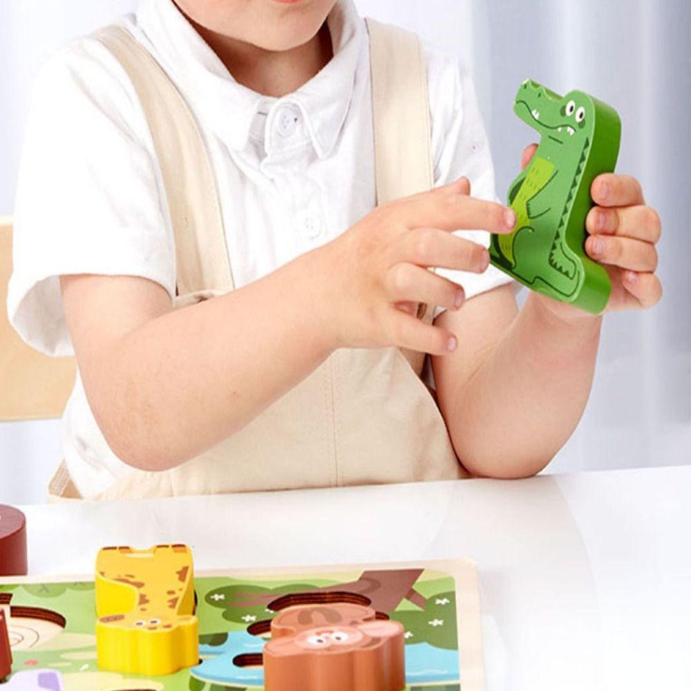 Puzzle Board Shape Matching Board Game Montessori Animal Jigsaw Toys Birthday Gifts