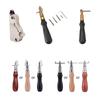 Wood Handle Leather Groover Multi Functional Tool for DIY Enthusiasts