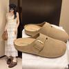 Summer Classic Fashion Flip-flops Women's Suede Mules Slippers Clogs Cork Insole Sandals Support Outdoor Beach Slides Home Shoes