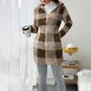 Women's Autumn/winter Lamb Cardigan Hooded Zipper Fleece Casual Coat