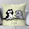 Cartoon S-Simons-Cat Cute Pillow Case Square Pillow Bedroom Sofa Leisure Comfort Cushion Car Living Room Home Decoration 40X40