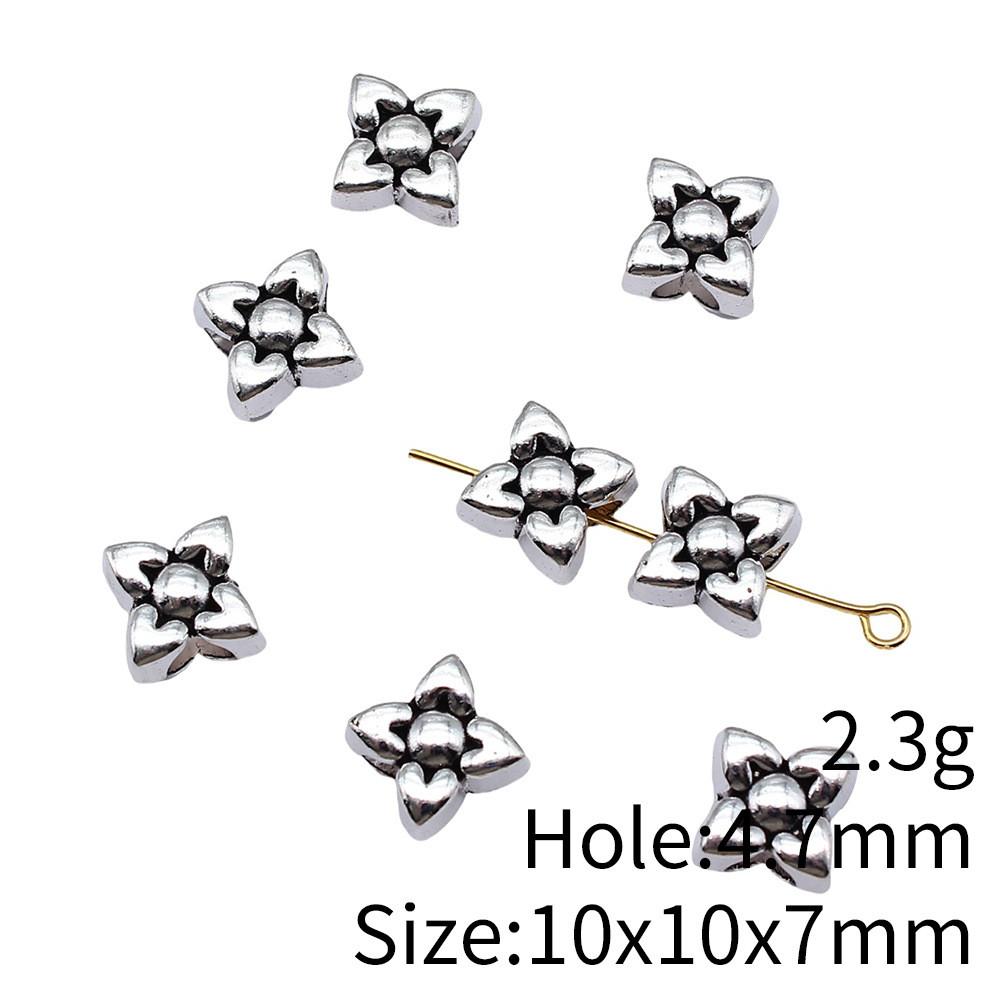 Bead Pendant Accesories Macroporous Big Hole Beads Loose Spacer Accessories Parts Metal Beads Accessories For Women