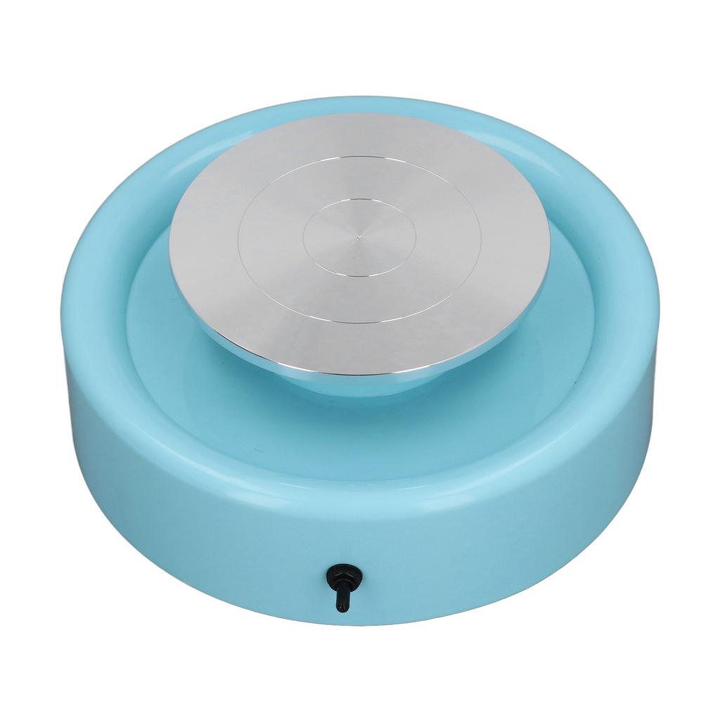 Electric Pottery Wheel Variable Speed Pottery Forming Machine DIY Clay Art Making Tool Kit Blue