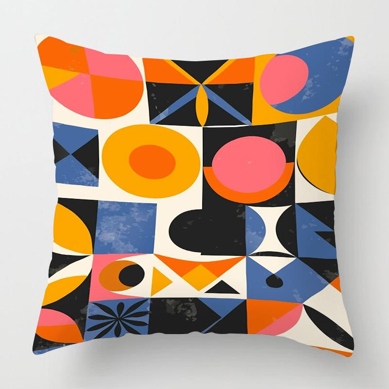 Scandinavian Abstract Style Pillow Cover 18X18/20X20 Inches - Geometric Print Cushion Cover Home Decor Gift Pillow Cover