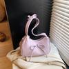 Fashion casual bow shoulder bag new high value sense crossbody armpit dumpling bag
