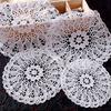 Round Lace Coaster White Lace Floral Coaster Retro Drink Coaster Heat Insulation
