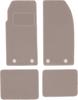 Beige Velour Floor Mats For: Peugeot 205 Cabrio (1983-1998)