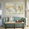 Vintage 1943 World Map Poster Retro Antique Globe Art Print Large Canvas Wall Map Educational Travel Map for Home Office School Wall Decor
