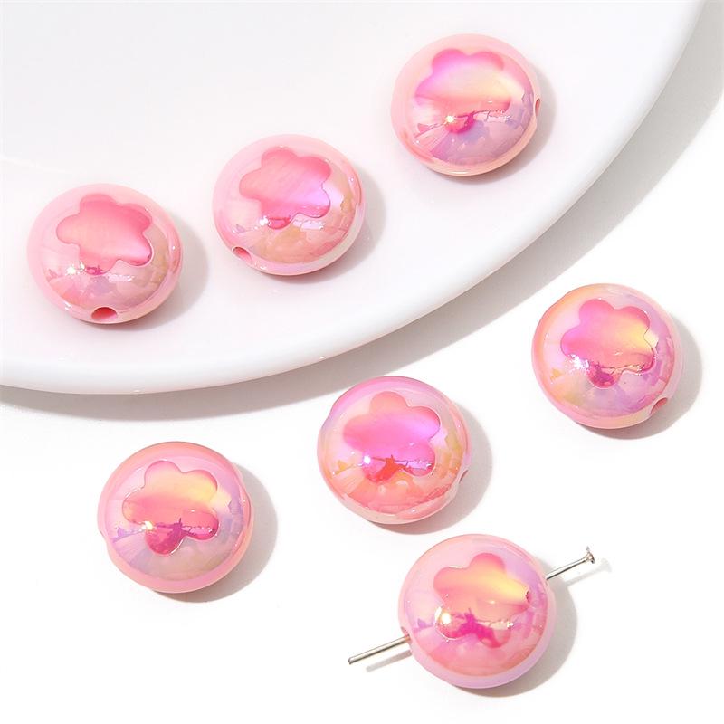 

Акриловые покрытые разноцветные бусины в виде макарон, цветов, медведей для изготовления украшений своими руками