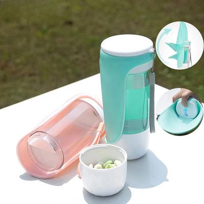 2 in 1 Hunde-Wasserflasche Outdoor Tragbare Hunde-Wasserflasche für Kleine Große Hunde Faltbarer Haustier-Trinknapf Hundezubehör