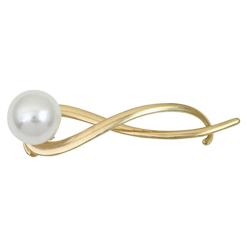 Lady Charm Pearl Hair Clips Hairpins Ponytail Clip Barrettes Hairgrips Headwear Women Hair Styling Tools