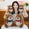 New Cute Scarf Groundhog Plush Doll Cute Gift for Children Comforting Doll Girls