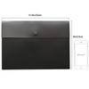 Snap Folder Plastic Envelope File Folder Organizer Pocket Document Letter A4 Letter Size Button Closure Office Waterproof 5 Pack Black VANRA™