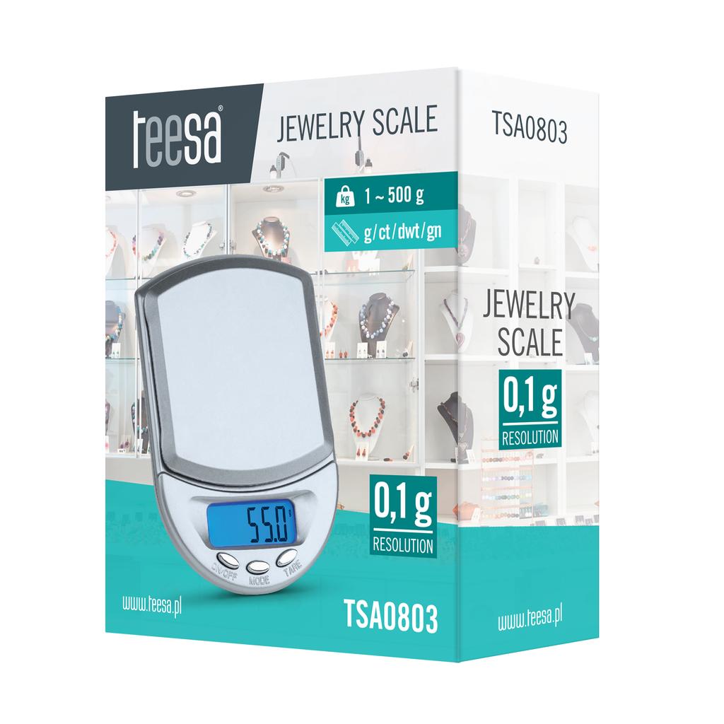 Teesa 0.1g Pocket Jewelry Scale for Herbs