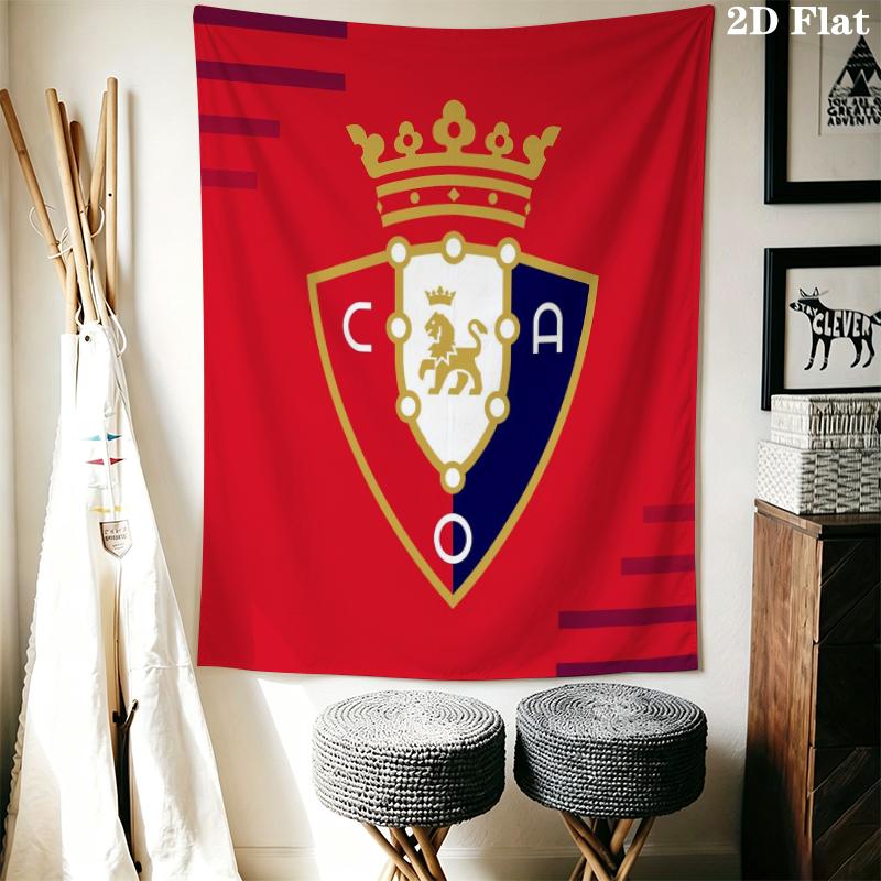 CA Osasuna Wall Tapestry Aesthetic Wall Hanging Printed Fabric Blanket Decorative Tapestries for Bedroom Living Room Home Decor