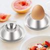 Egg Cup Holder Stainless Steel Egg Cups Plates Tableware Holder For Hard Soft Boiled Egg Kitchen Display