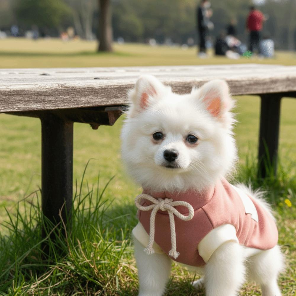 Pet Vest Patchwork Dog Sweatshirt Cozy Warm Puppy Pullovers with Bow Soft Dog Bottoming Shirt Daily Walk
