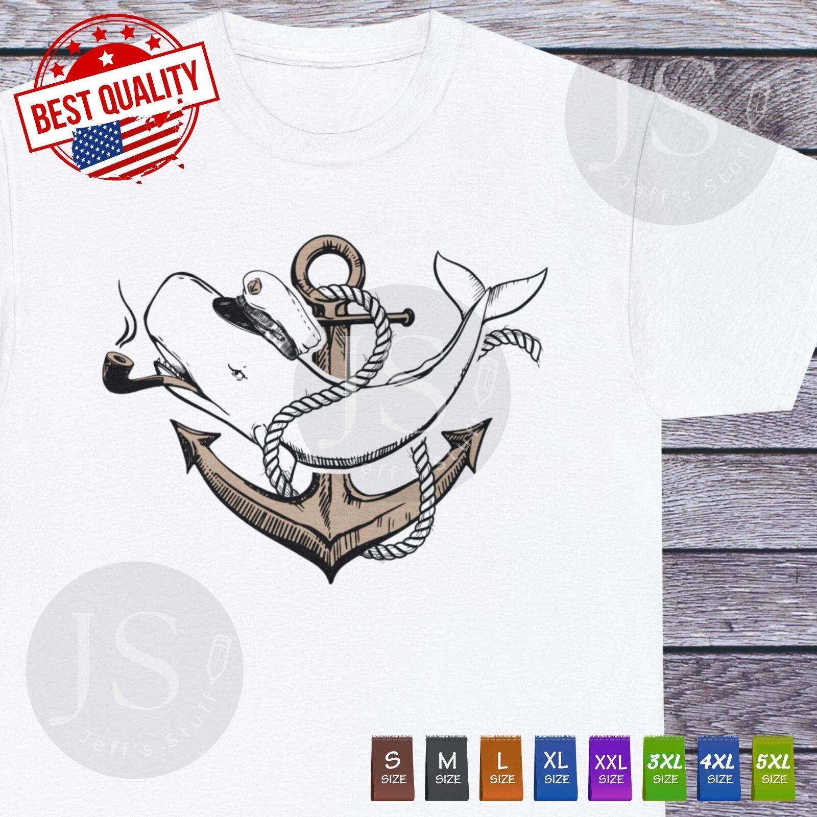 

Vintage Old School Moby Dick T Shirt Marine Beach Traditional Tattoo Clothing S