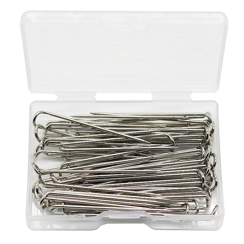 50 bucăți ace metalice ace de argint în U pentru afișaj de bijuterii, ace de croitorie, aplicații de pilota