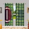 2 Pcs American Football Print Curtains,suitable for Bedroom,living Room Kitchen Decoration,home Decoration,window Decoration
