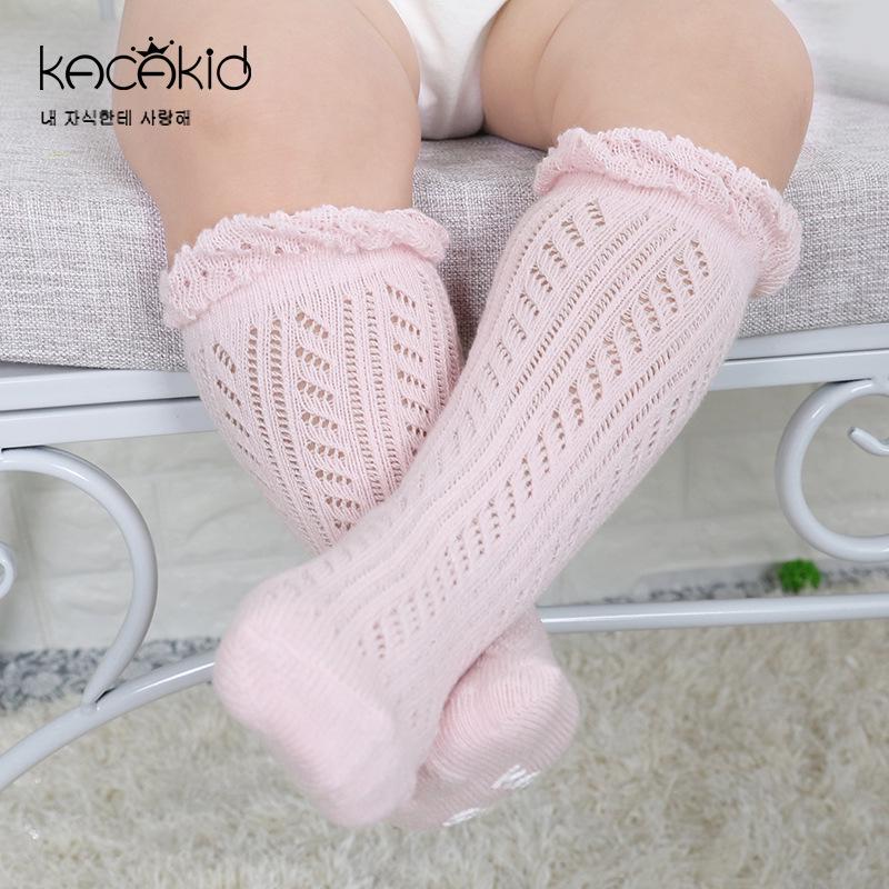 

Kacakid Girls Breathable Mesh Lace Mid-Calf Princess Socks M (2-4 Years) светло-розовый