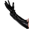 1 Pair Women Cosplay Gloves Coated Faux Leather Five Fingers Anti-slip Nightclub