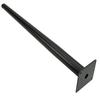 Furniture leg, oblique pin, black, 40 cm