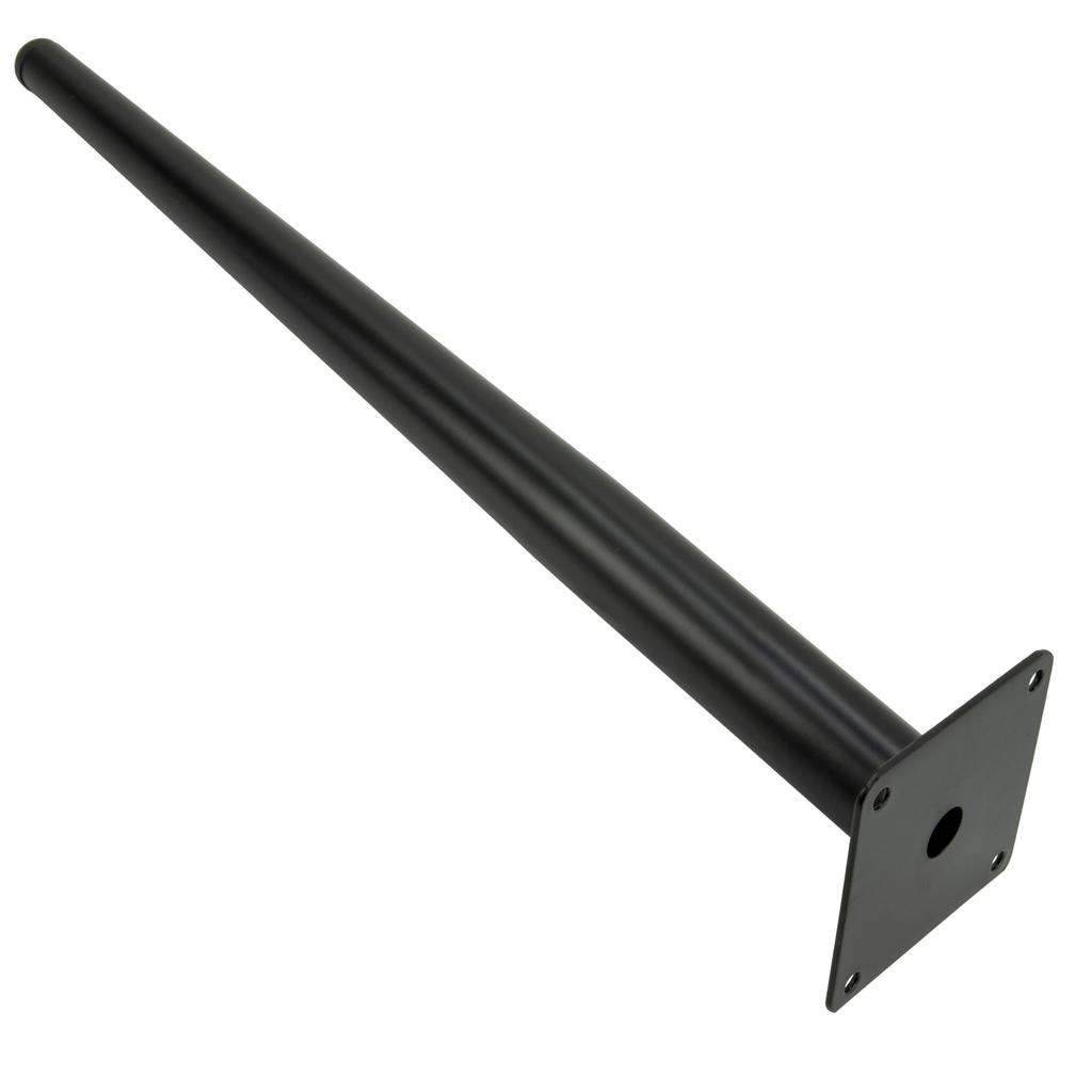 Furniture leg, oblique pin, black, 40 cm