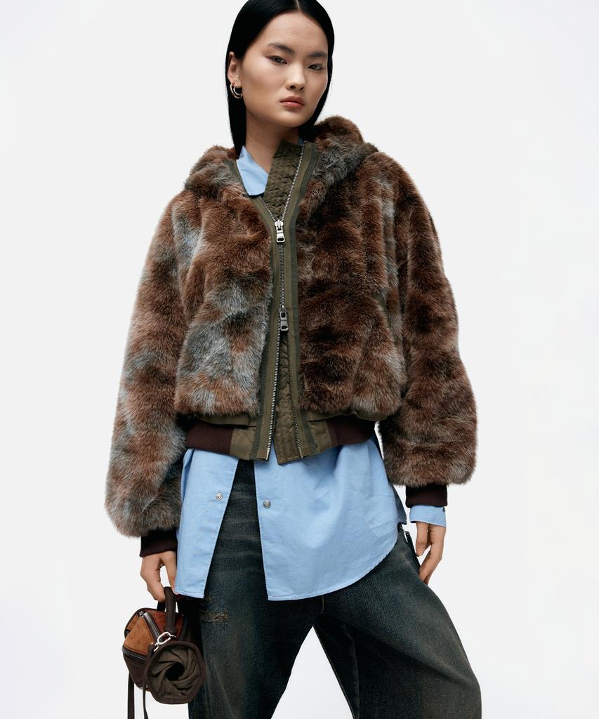 Adsb Andersson Bell Vanessa Fur N2B Jacket Awa728W(Brown)
