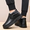 Winter Men's Ankle Boots Plush Warm Anti Slip Waterproof Cotton Shoes Comfortable Lightweight Outdoor Indoor Men Shoes