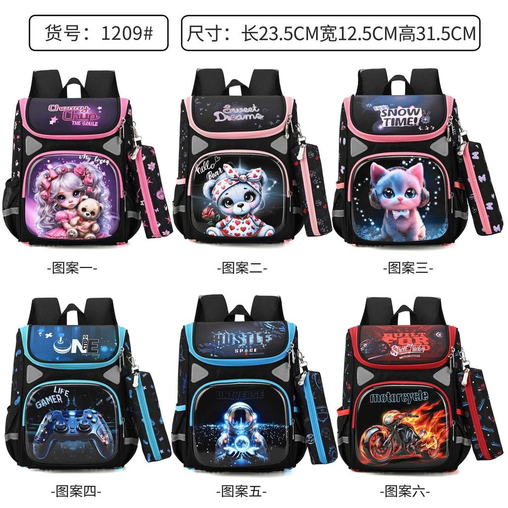 Children'S School Bags Cartoon School Bags For Primary School Students Astronaut Lightweight Cartoon Backpack