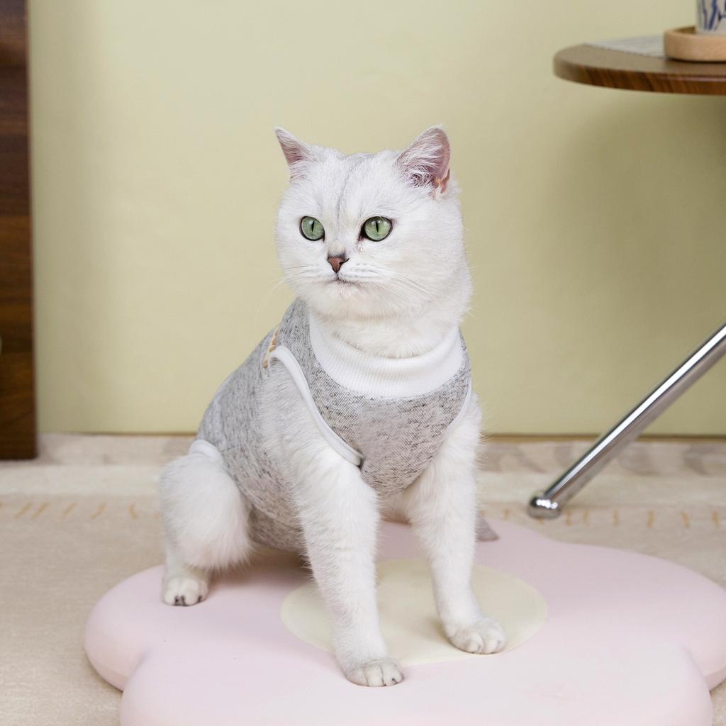 Summer Thin Cool and Breathable Cat Clothes Blue Cat Puppet Cat Pet Cat Anti-hair Loss Comfortable Pet Vest