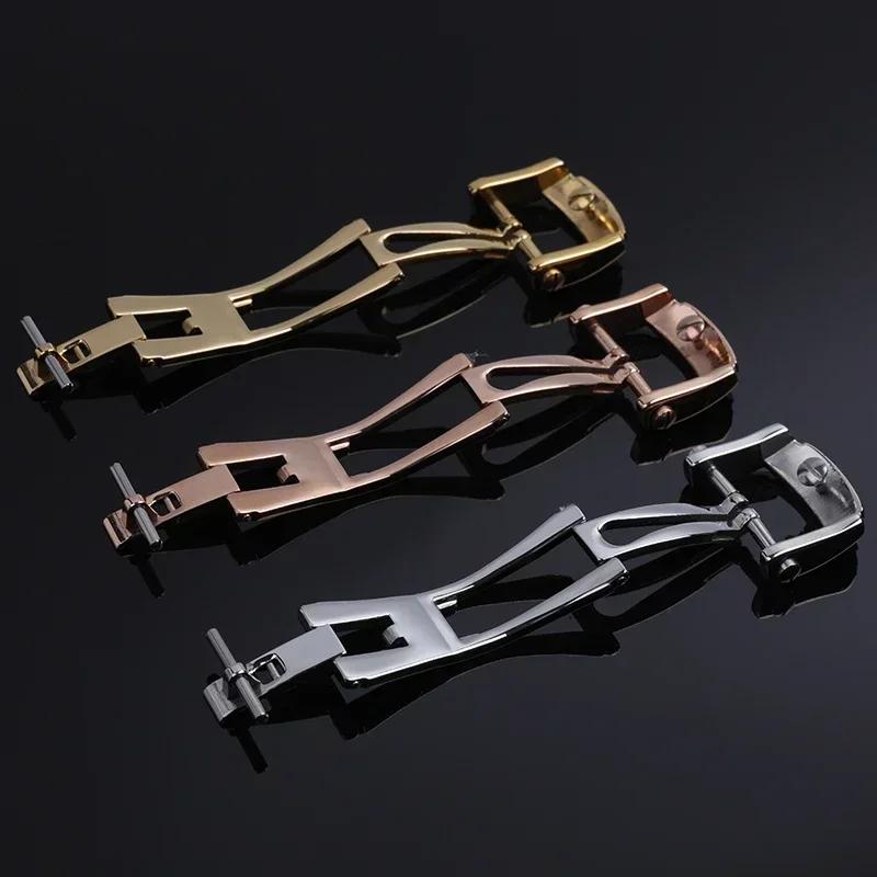 High Quality 18mm Precision Stainless Steel Folding Buckle For Patek Strap Philippe Leather Rubber Watchband Nautilus Pin Clasp