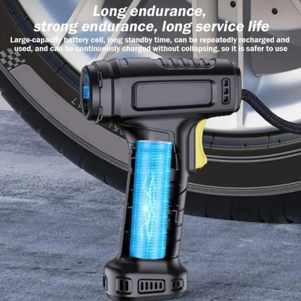 1pcs 120W Handheld Air Compressor Wireless/Wired Inflatable Pump Portable Air Pump Tire Inflator Digital for Car Bicycle Balls